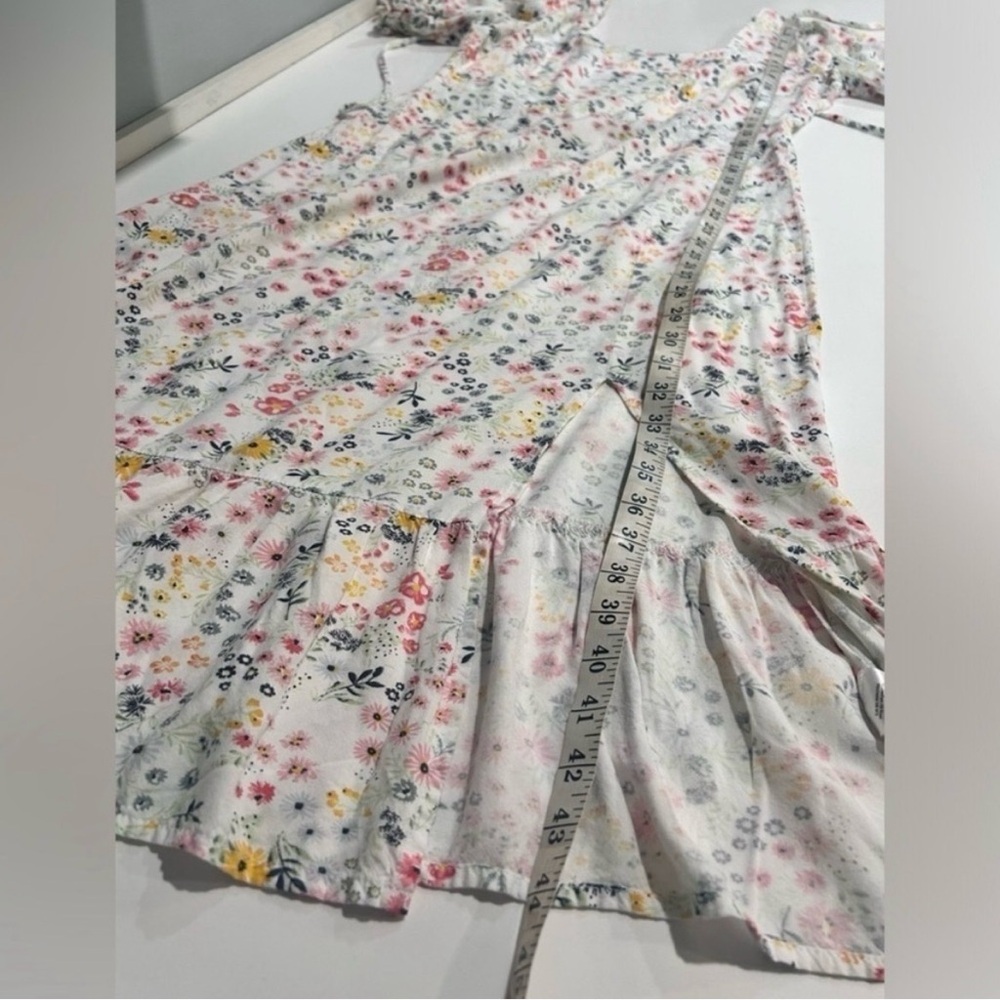 Influence Square-Neck Floral Midi Dress with Puff Sleeves - Picture 16 of 16